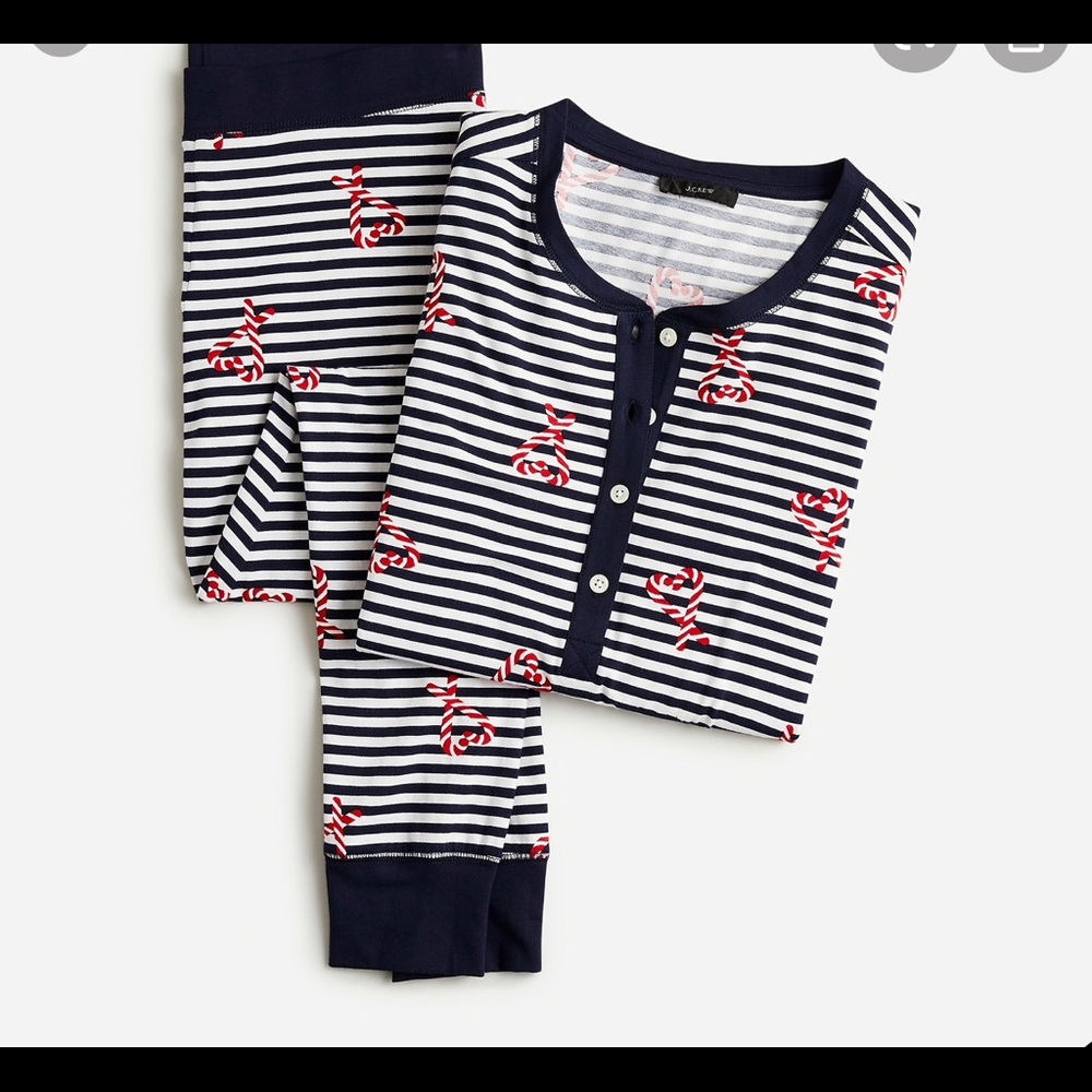 j Crew candy cane pajamas
